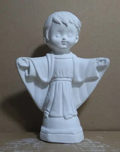 Imagem Oxalá Baby Escultura Oxalá Baby Cristo Criança 14cm