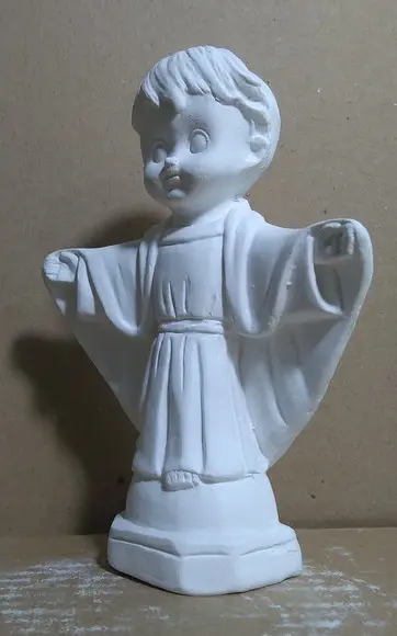Imagem Oxalá Baby Escultura Oxalá Baby Cristo Criança 14cm