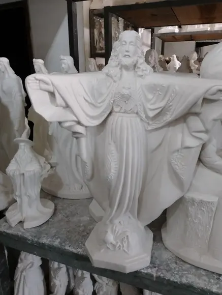 Imagem Oxalá Escultura Cristo de Braços Abertos Grande 60cm