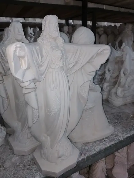 Imagem Oxalá Escultura Cristo de Braços Abertos Grande 60cm