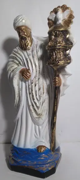 Imagem Oxalufan Escultura Orixá Oxalufã Gesso Natural Nova