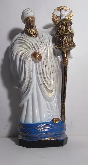 Imagem Oxalufan Escultura Orixá Oxalufã Gesso Natural Nova