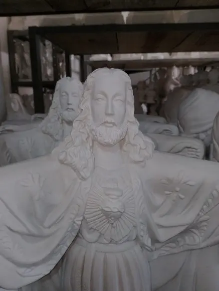 Imagem Oxalá Escultura Cristo de Braços Abertos Grande 60cm