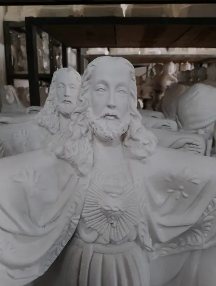 Imagem Oxalá Escultura Cristo de Braços Abertos Grande 60cm