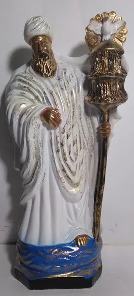 Imagem Oxalufan Escultura Orixá Oxalufã Gesso Natural Nova