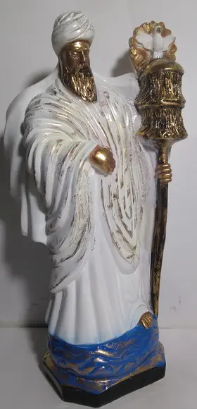 Imagem Oxalufan Escultura Orixá Oxalufã Gesso Natural Nova