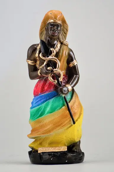 Imagem Oxumaré Escultura Orixá do Candomblé em Gesso Puro