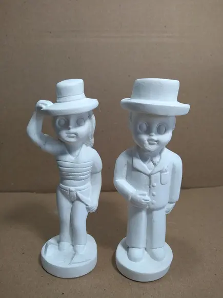Imagem Pomba Gira Maria Navalha + Zé Pelintra Casal Baby