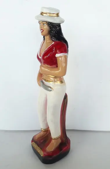 Imagem Pomba Gira Maria Navalha Escultura em Gesso Puro