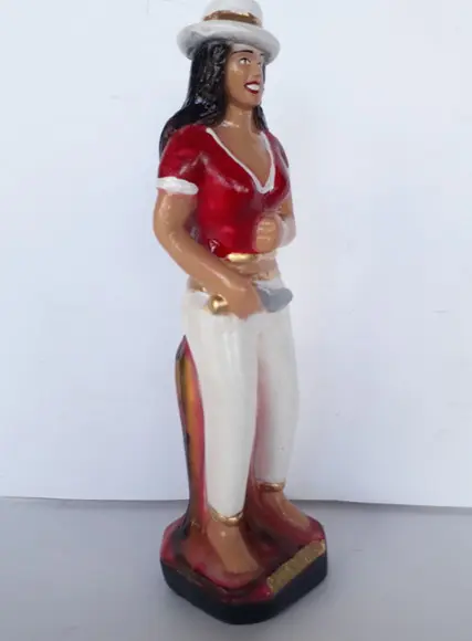 Imagem Pomba Gira Maria Navalha Escultura em Gesso Puro