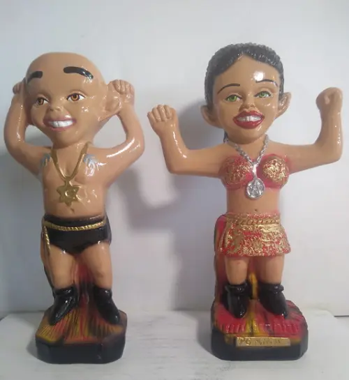 Imagem Pomba Gira Mirim + Exu Brasinha Casal Exu Pomba Gira