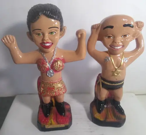 Imagem Pomba Gira Mirim + Exu Brasinha Casal Exu Pomba Gira