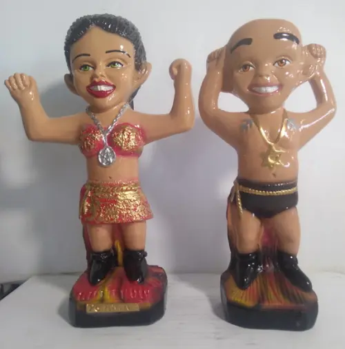 Imagem Pomba Gira Mirim + Exu Brasinha Casal Exu Pomba Gira