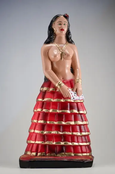Imagem Pomba Gira Sete Saias Fechadas Escultura em Gesso