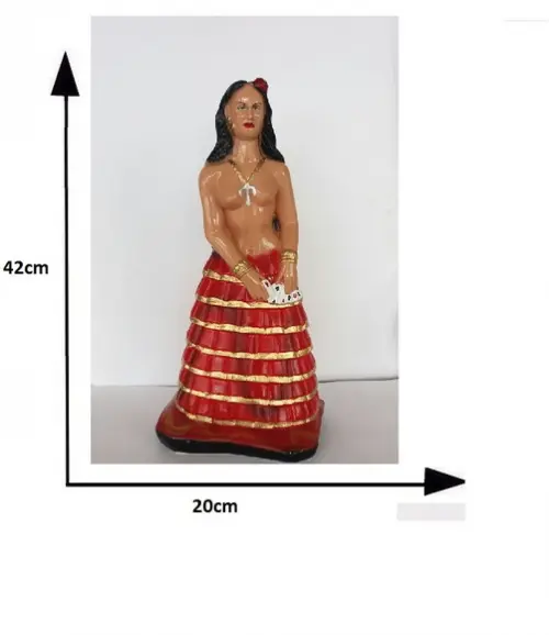 Imagem Pomba Gira Sete Saias Fechadas Escultura em Gesso