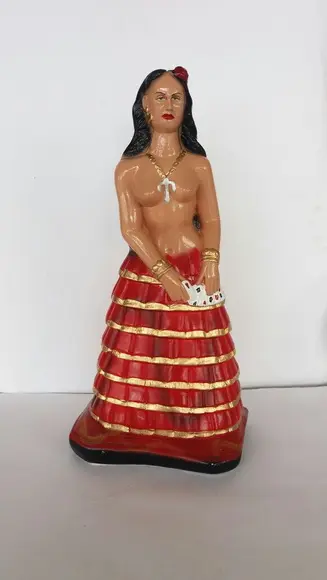 Imagem Pomba Gira Sete Saias Fechadas Escultura em Gesso