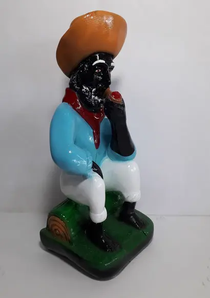 Imagem Preto Velho Pai Thomas Escultura em Gesso Natural