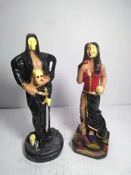 Imagem Rosa Caveira Luxo + Exu Caveira Kit Casal Caveira
