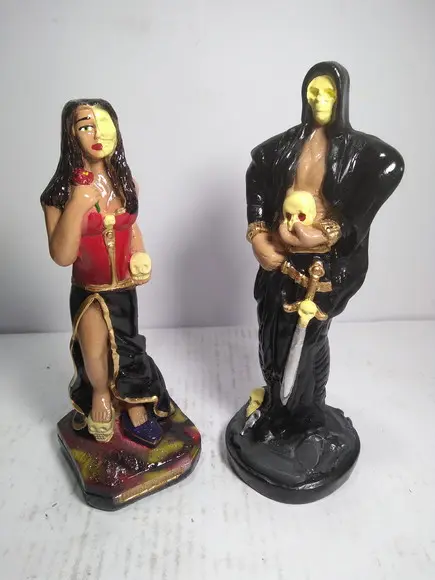Imagem Rosa Caveira Luxo + Exu Caveira Kit Casal Caveira