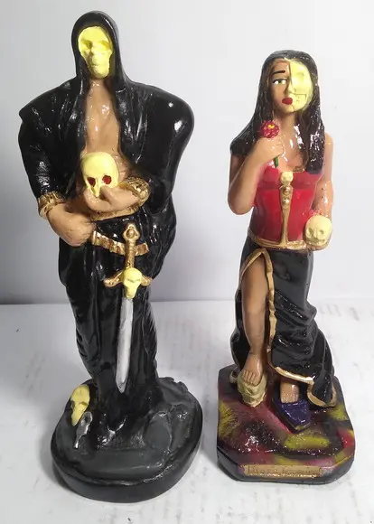 Imagem Rosa Caveira Luxo + Exu Caveira Kit Casal Caveira