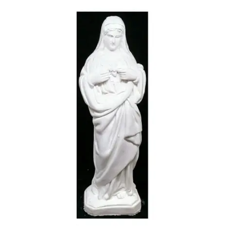 Imagem Sagrado Coração de Maria em Gesso para Pintar