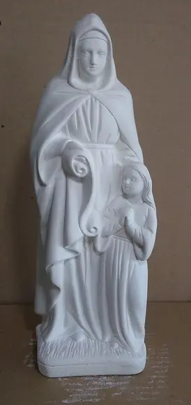 Imagem Santa Ana Escultura Santa Anna em Gesso Cru 29cm
