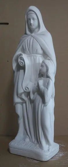 Imagem Santa Ana Escultura Santa Anna em Gesso Cru 29cm