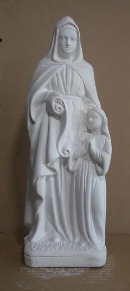 Imagem Santa Ana Escultura Santa Anna em Gesso Cru 29cm