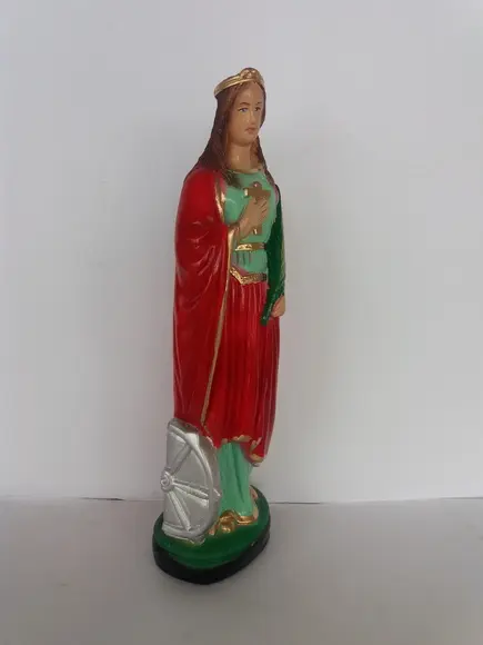 Imagem Santa Catarina Escultura 100% em Gesso Católica