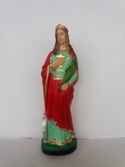 Imagem Santa Catarina Escultura 100% em Gesso Católica