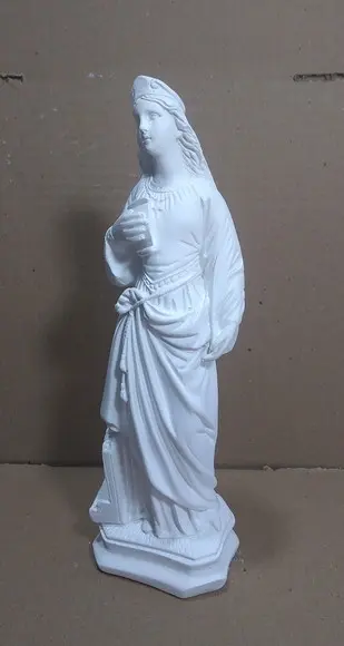 Imagem Santa Cecilia Escultura Santa Cecília em Gesso Cru