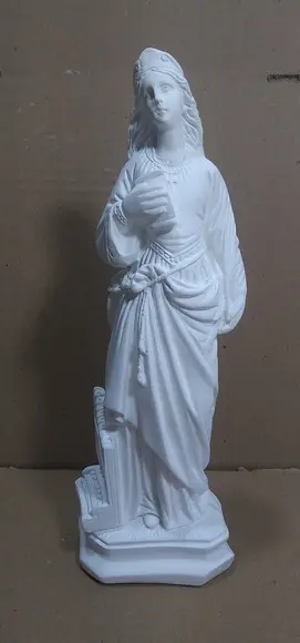 Imagem Santa Cecilia Escultura Santa Cecília em Gesso Cru