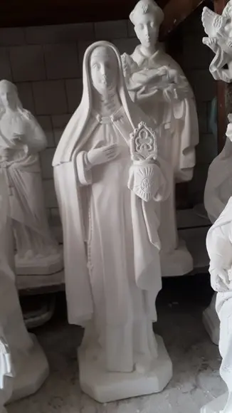 Imagem Santa Clara Escultura em Gesso Cru Santa Clara C/80cm
