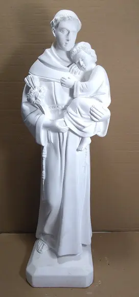 Imagem Santo Antonio Escultura Santo Antônio Grande em Gesso