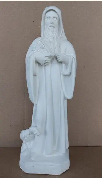 Imagem São Bento Escultura Santo São Bento Gesso Cru