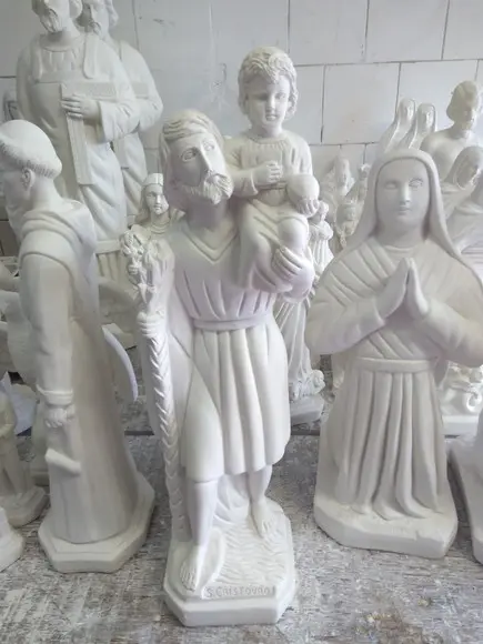 Imagem São Cristóvão Escultura Santo São Cristovão Grande
