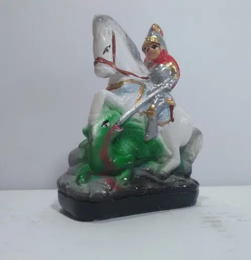Imagem São Jorge Escultura Pequena de Bolso São Jorge 9cm