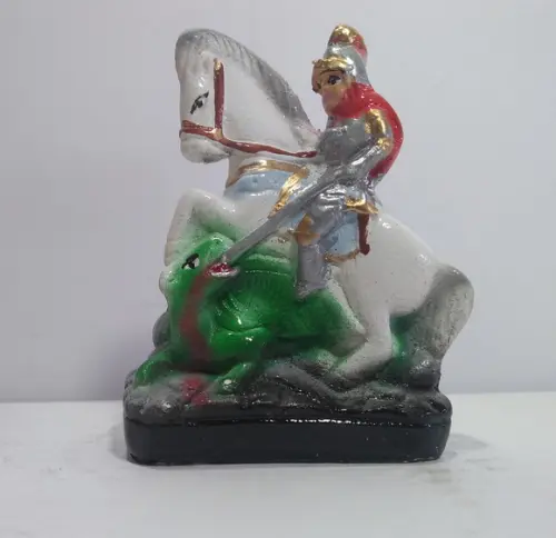 Imagem São Jorge Escultura Pequena de Bolso São Jorge 9cm