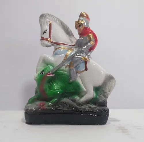 Imagem São Jorge Escultura Pequena de Bolso São Jorge 9cm