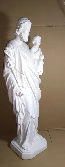Imagem São Jose Escultura em Gesso Cru Santo São José 60cm
