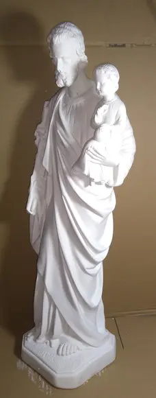 Imagem São Jose Escultura em Gesso Cru Santo São José 60cm
