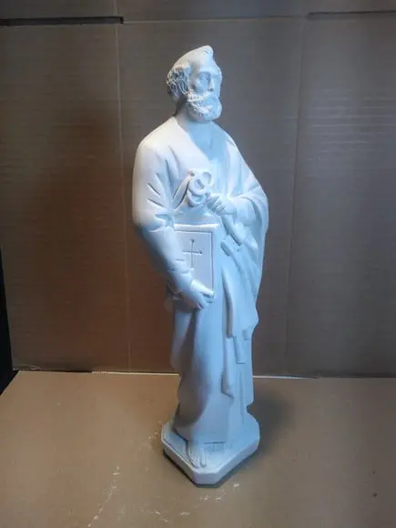 Imagem São Pedro Escultura em Gesso Cru Santo São Pedro