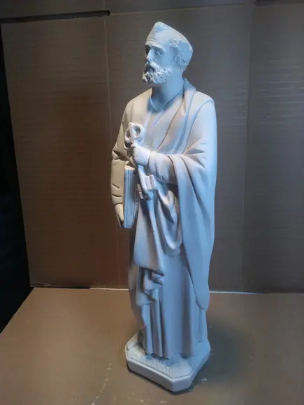 Imagem São Pedro Escultura em Gesso Cru Santo São Pedro