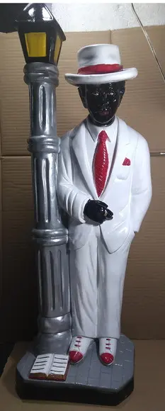 Imagem Zé Pelintra no Poste Escultura Zé Poste Grande 60cm