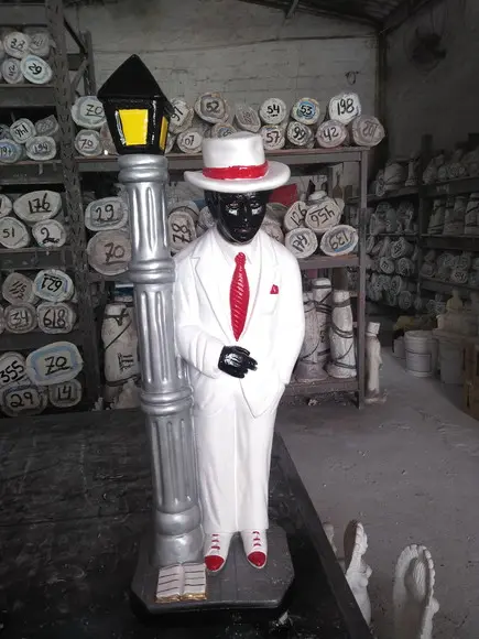 Imagem Zé Pelintra no Poste Escultura Zé Poste Grande 60cm