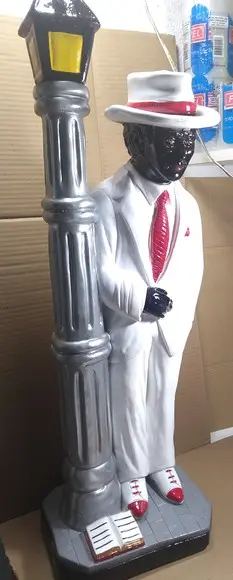 Imagem Zé Pelintra no Poste Escultura Zé Poste Grande 60cm