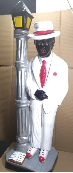 Imagem Zé Pelintra no Poste Escultura Zé Poste Grande 60cm