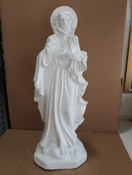 Jesus Imagem Jesus 40cm Escultura em Gesso Cru