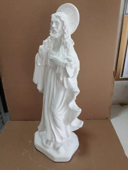 Jesus Imagem Jesus 40cm Escultura em Gesso Cru