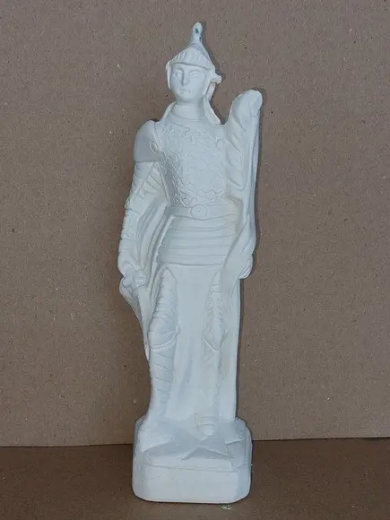 Joana Darc Imagem Santa Joana D´arc Escultura em Gesso Cru